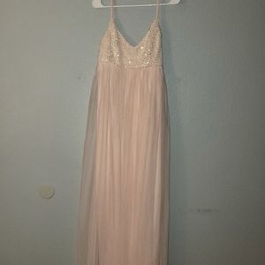 Pink tulle sequin dress